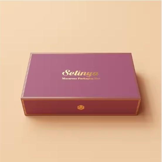 Macaron Chocolate Biscuit Bulk Gift Pastry Cake Box Customized Recyclable With Divider