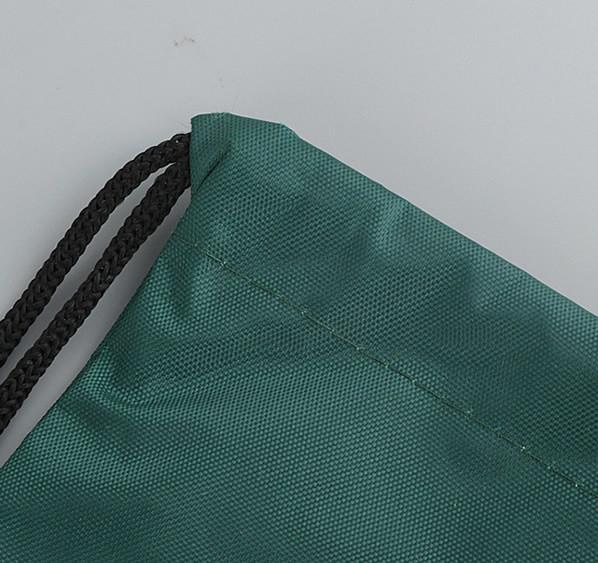 Drawstring Polyester backpack with leather PU, Premium bag 210D  strong sports bag, outdoor bags for corporate gifts