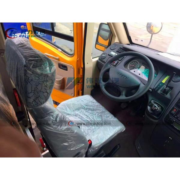 Ônibus escolar dos assentos do motor diesel 30 de Iveco 4X2 com cortina
