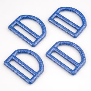 Blue Metal Slide Buckles for Handbag Straps 25mm Adjustable D Shape Tri Glide
