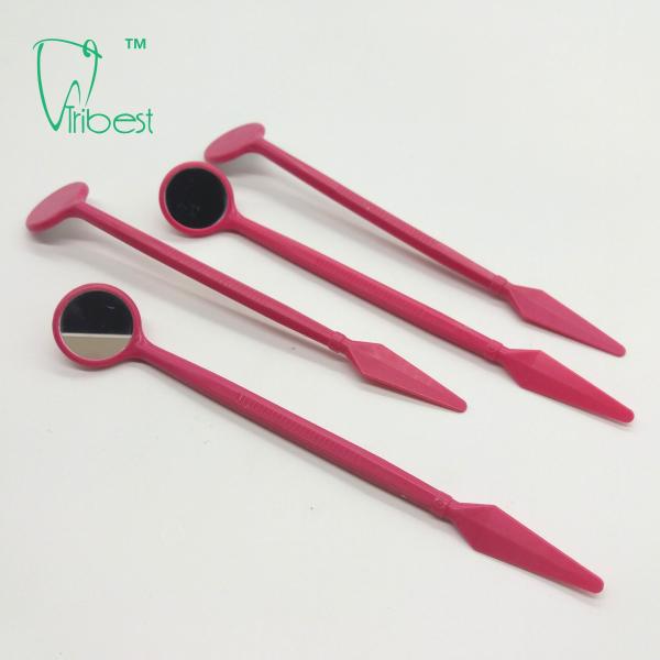 Plastic Disposable Dental Mirror With Spatula