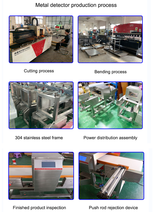 High Sensitivity Food Metal Detector Conveyor Machine for Bakery Bread Cookie Pastry Processing Industry
