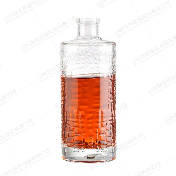 Bar Party Liquor Bottle Clear Glass Whiskey Decanter Dispenser Set 1000ml Estampagem Quente