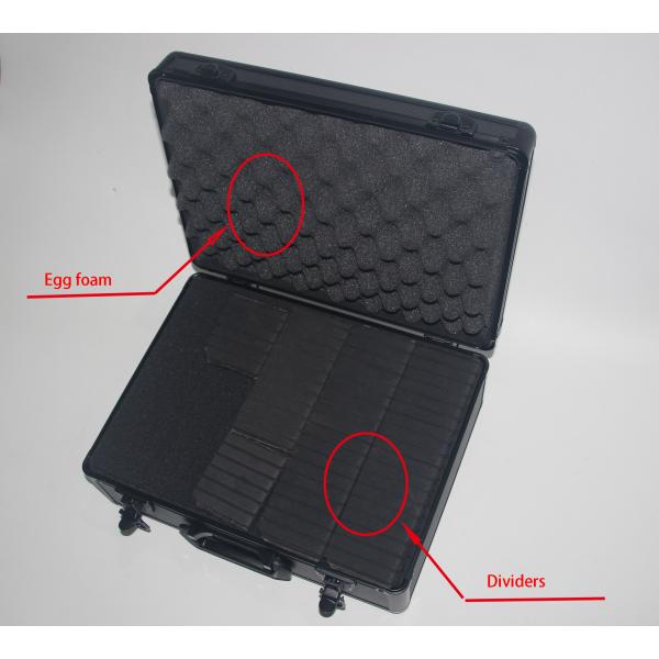 ABS Shinny Black Aluminum Camera Case , Professional Aluminum Camera Carrying Case