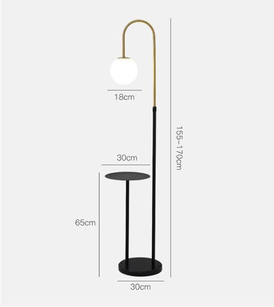 wireless charging marble wooden matel coffee table floor lamp bedside standing lighting glass shade USB bedside floor li