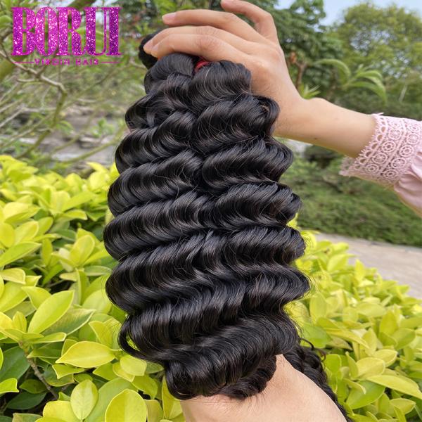 100% Unprocessed Cuticle Aligned Hair Vendors , Loose Deep Wave Peruvian Hair