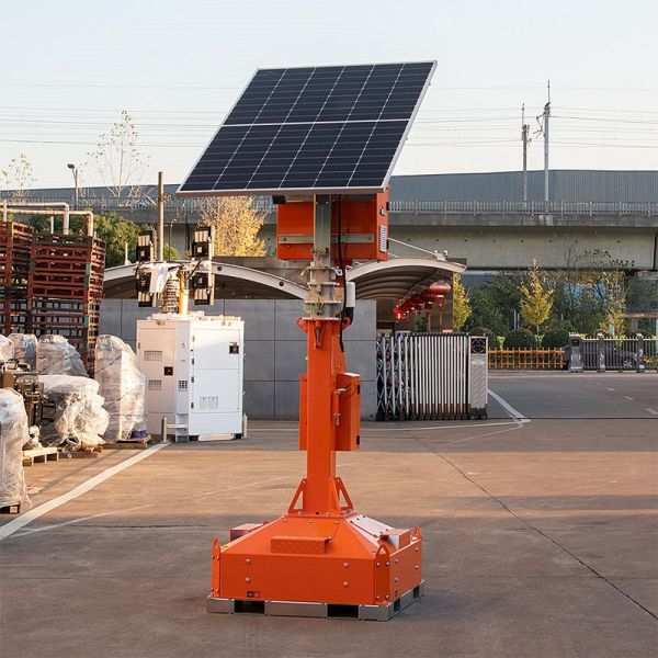 Simple Solar Light Tower Quick Deployment  Mast Height 3.5M Quick Deployment Telescopic Solar LED Light Tower