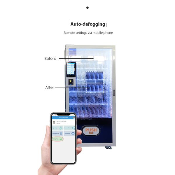 Slim Snack and Drink Vending Machine With 10 Inch Touch Screen for Offices Schools Shopping Malls and Public Spaces