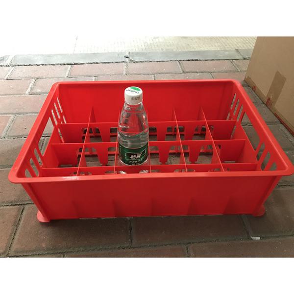 24 Bottle, Customized Mesh Plastic Package Crate Glass Wine Juice Bottle Crate With Gard Storage Transport Boxes 24 Glass Beer Crate