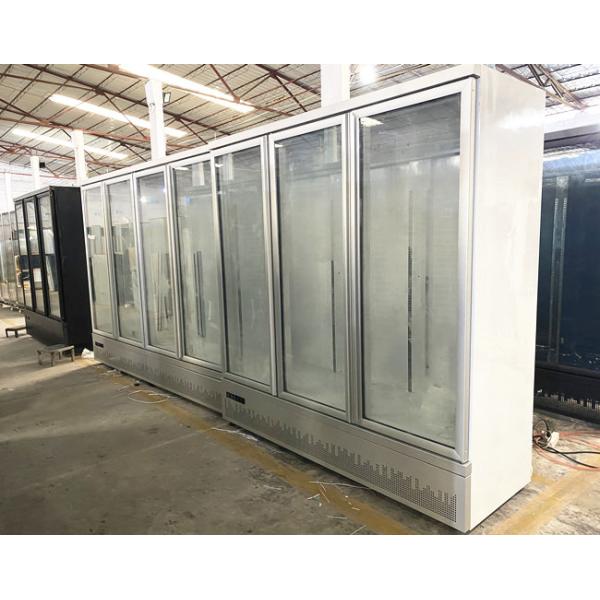 Bottom Mount Commercial Beverage Refrigerator , 4 Doors Display Freezer