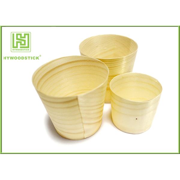 Smooth Healthy Wooden Sushi Boat Disposable Poplar Wooden Cups For Sauce