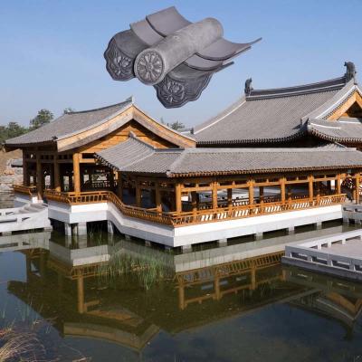 Planície Unglazed feito a mão de Clay Roof Tiles Garden 180mm do chinês da antiguidade