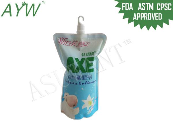 Sacos líquidos amigáveis com Pothook, sacos líquidos plásticos do armazenamento da lavagem para o detergente para a roupa do bebê