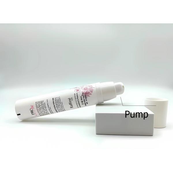 D30mm Plastic Sunscreen Cream Airless Pump Tube Cosmetic 50ml Color Squeezed Soft Tubes Packaging for Primer with Press Pump