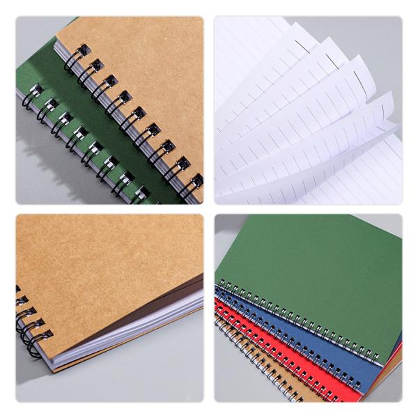 Custom School A5 Spiral Notebook Personalized Kraft Paper Notebooks Customizable