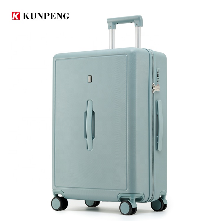 Customized Color PC Luggage  Hard Spacious Luggage Zip Lock Telescoping Handle