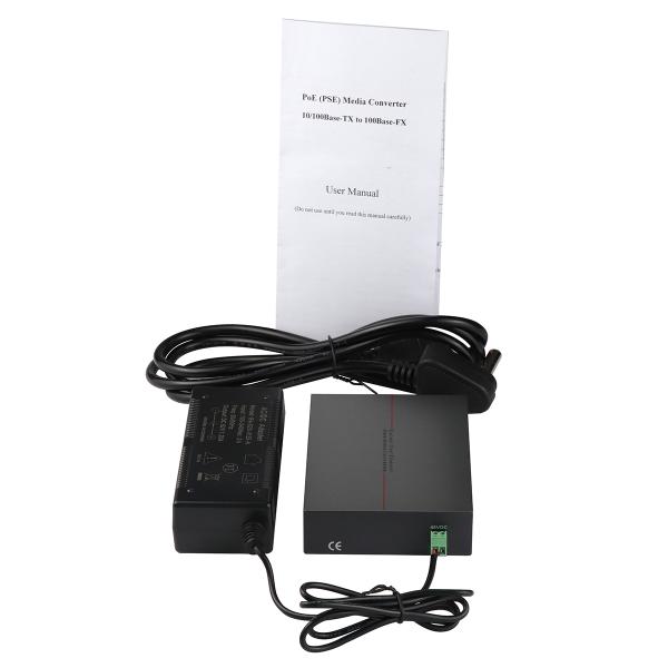 30 Вт POE Волоконно-оптический преобразователь Ethernet Rack Mounted Duplex SC Port AC Input