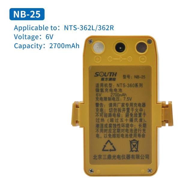 BATERÍA PARA ESTACIÓN TOTAL SOUTH NTS312B332R RuiDe RTS822 TianYu NB25/28, CARGADOR CB NC20A