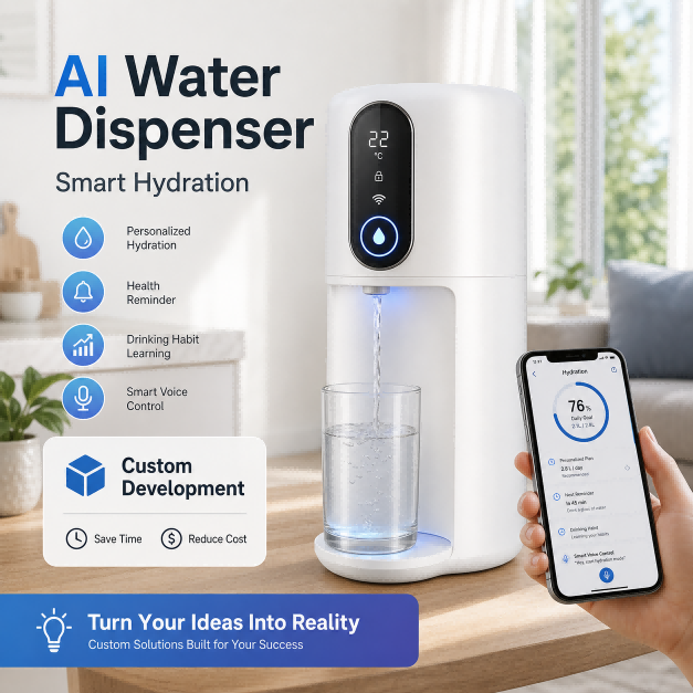 AI Water Dispenser Drinking Habit Learning Health Reminder Personalized Hydration Smart Voice Control