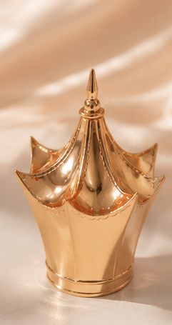 Regal Crown Luxe Rose-Gold Perfume Cap – Prestige Edition