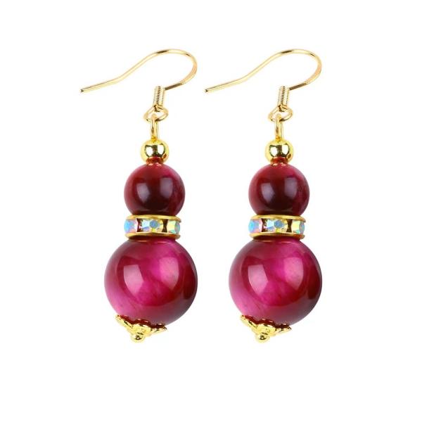 10 мм драгоценный камень бусы висящие кварцевые кристаллические серьги OEM ODM