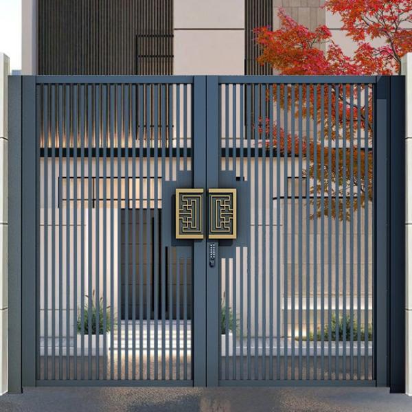Security Design Villa Front Aluminum Gate Anti Theft Door Art Courtyard Aluminium Pedestrian Gate