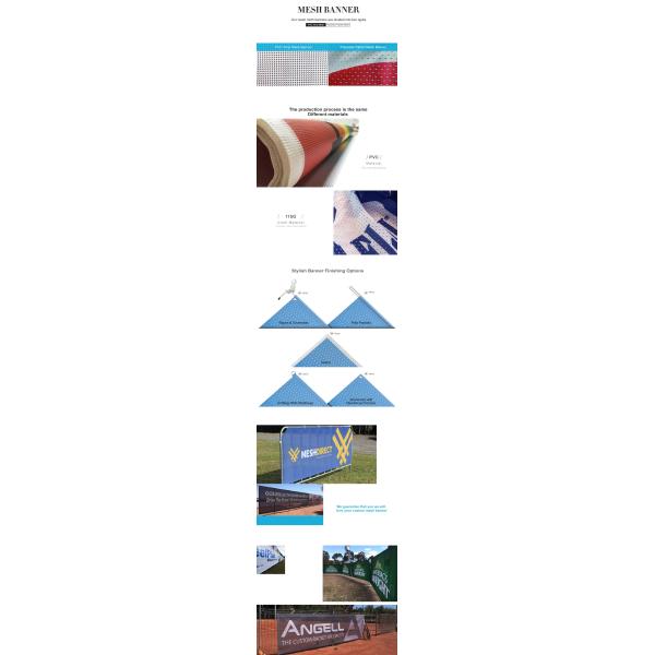 Printable Construction Poly Custom Outdoor Advertising PVC Vinyl Polyester Fabric Fence Mesh Banner