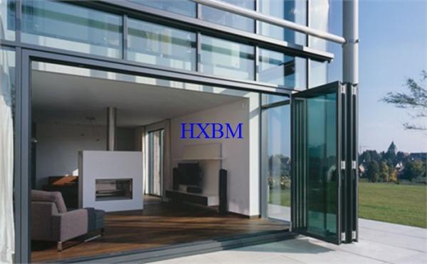 Profundidade de alumínio externo do vidro 75mm das portas de dobradura 12A de EPDM