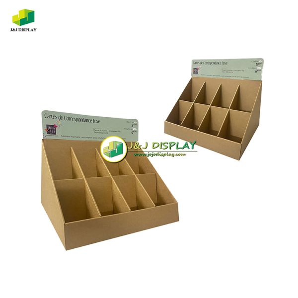 Greeting Cards Cardboard PDQ Counter Display CDU Stand Foldable Customized
