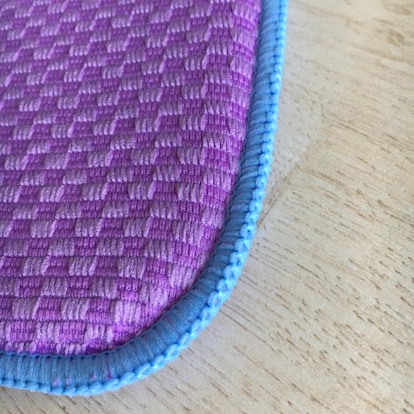 Sinlge packed 1pc Microfiber  printeted water absorb dish mat kitchen water pad with grid patten