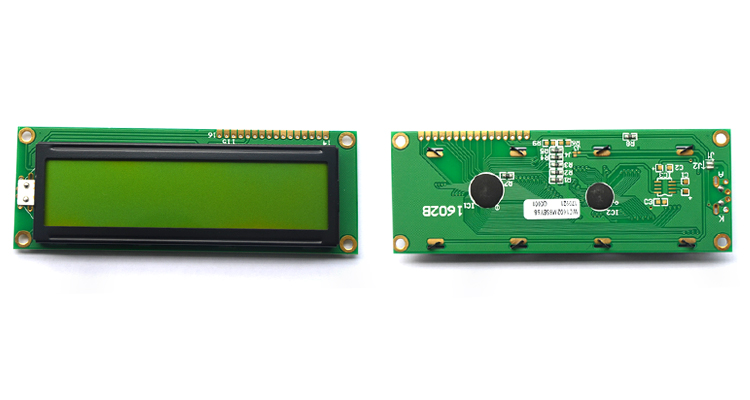 STN Y-N Yellow Green I2C 16x2 LCD Display Module 1602 Alphanumeric Character