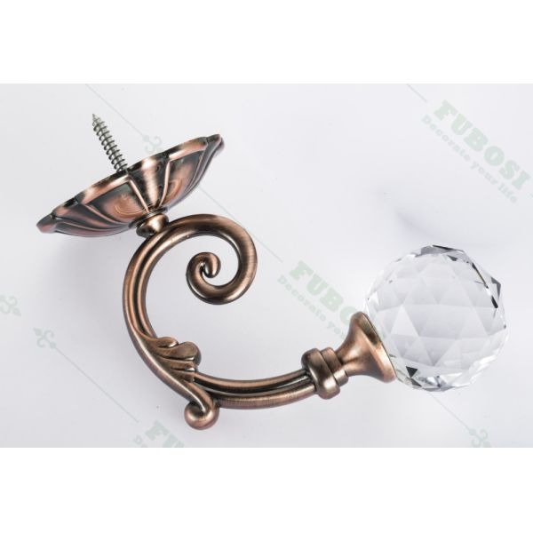 Decorative Glass Adjustable Curtain Hook