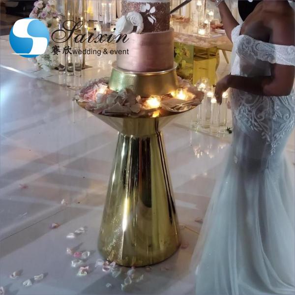 Уникальный золотой сладости акриловый столик торта столик для свадебной вечеринки