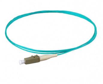 Duplex LC Mulitimode Fiber Optic Pigtail with Orange Aqua Cable , OFNP OFNR Jacket