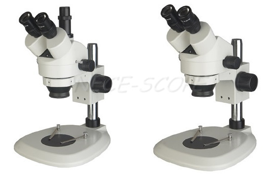 Digital Compound Stereo Zoom Microscope Light Source 0.7×-4.5× Zooming Range