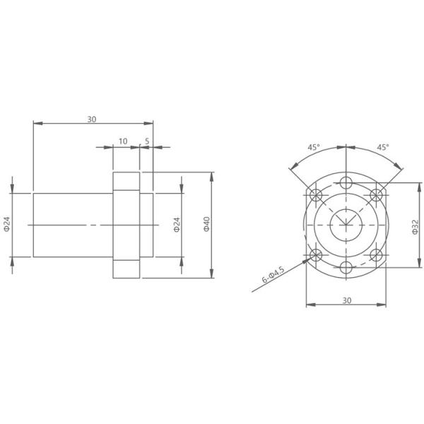 Напряжение тока 2,1 угла шага stepper мотора 1.8° винта шарика Nema 17 (42mm) гибридное/3.7V настоящее 1A, 4 подводящего провода