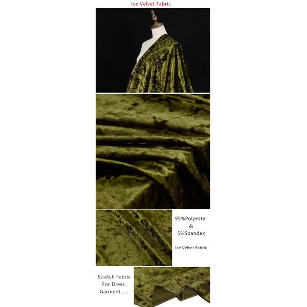 Stretch Crushed Ice Velour Spandex Velvet Fabric Customized