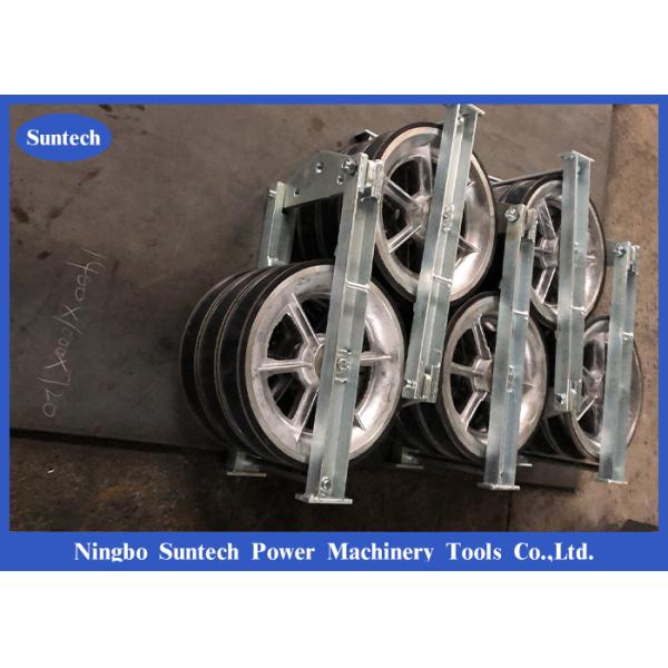 алюминиевый блок шкива проводника веревочки провода 40КН с выложенным неопреном