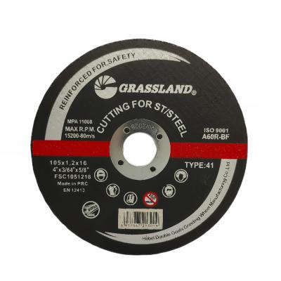 4 105mm X1.2 mm X 16mm Stainless Steel Cutting Discs Angle Grinder Using aluminium oxide abrasive gritEN 12413