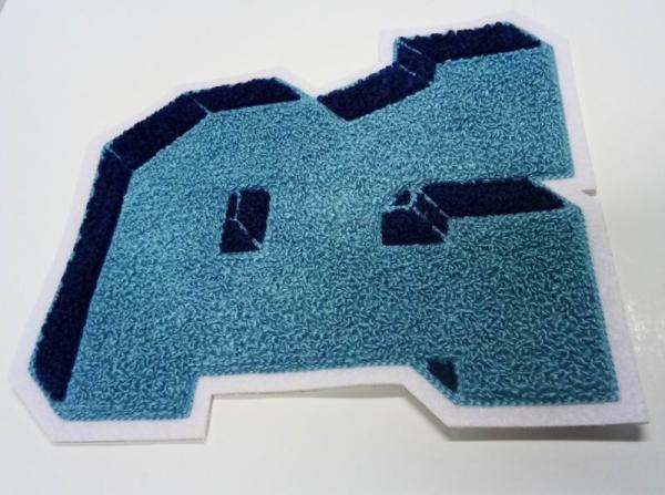 PMS Felt Embroidery Chenille Patches Heat Cut Border 5x5cm