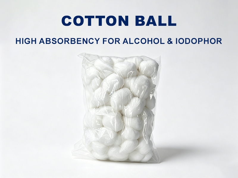 Disposable Medical Cotton Ball Highly Absorbent Sterile Cotton Balls For Wound Care