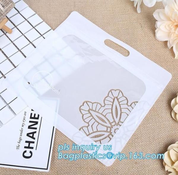 Matte Slider Frosted Plastic Packing Underdress Zipper Bag slider zip zipper bag clothing packing bags