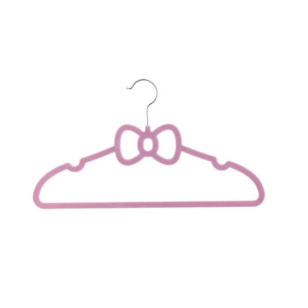 Contoured Shoulder Anti Slip Hanger , Pink Velvet Coat Hangers