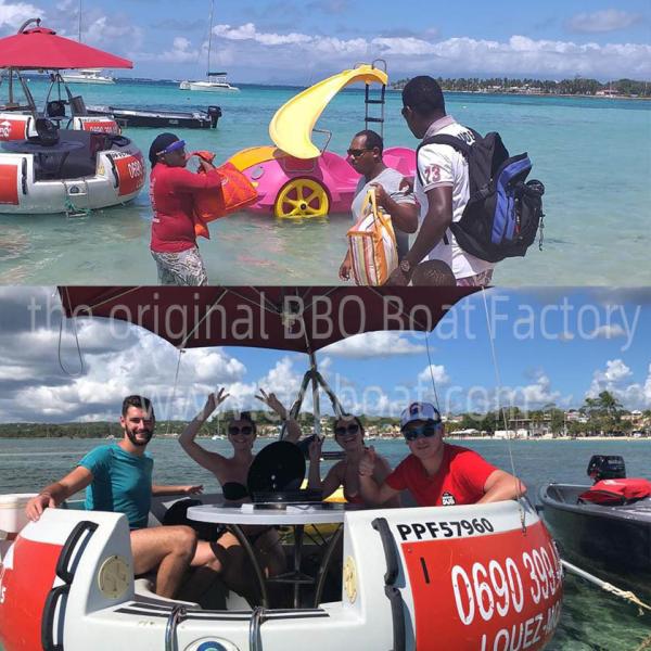 30cm Depth 8 Adults 250cm Donut FRP Fiberglass BBQ Boat
