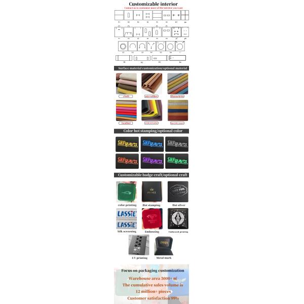 Cajas de visualización de joyas de lujo negras Caja protectora de plástico con película de PE para joyas