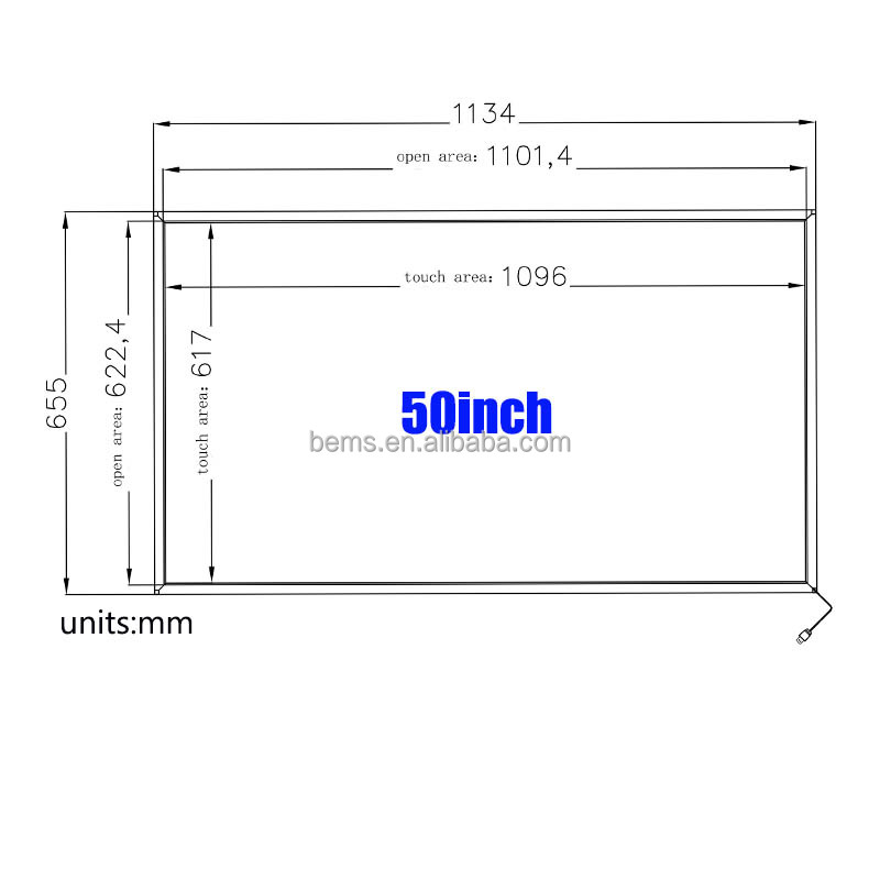 Компоненты цифровой сигнализации 110-220В 20/40 точек Touch Screen Overlay Kit IR Multi Touch Frame