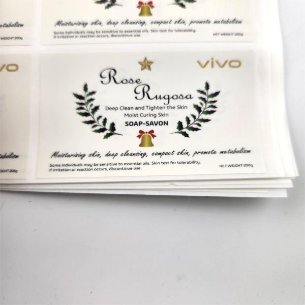 Autocollants en vinyle étanches pour les bouteilles chimiques quotidiennes