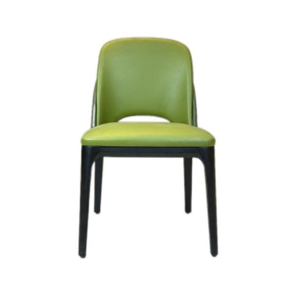 Indoor Dining Room Ash Wood Leather Chair Without Armrest Fixed 500mm*600mm*850mm