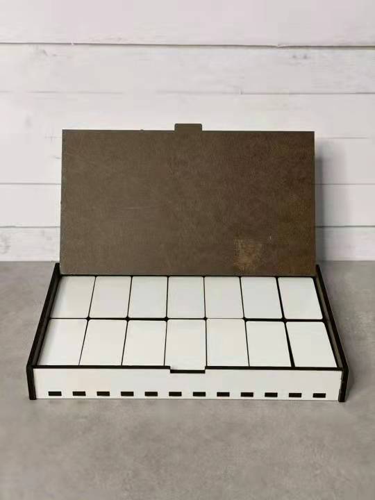 Modern MDF Wooden Anniversary Sublimation Dominoes Custom Dominoes Set For Social Get-Together With Sublimation Box