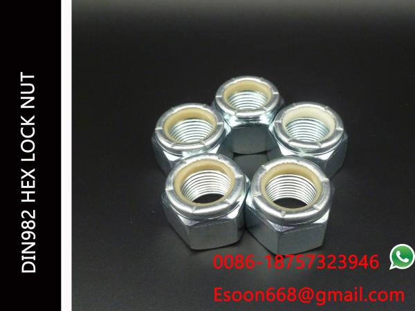 Hexagon Nylon Insert NUT,HEX LOCK NUT DIN 982,Blue & White Zinc Plated surface,M3~M56